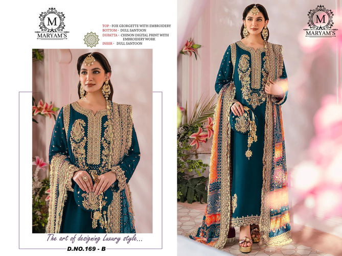 Maryams 169 Embroidered Georgette Salwar Kameez Wholesale Clothing Suppliers In India
